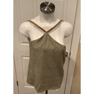 T. Ba Spanish Clothier Axels LTD Asymetric Tencel Top Smoke Gray NWT $275 Size 2